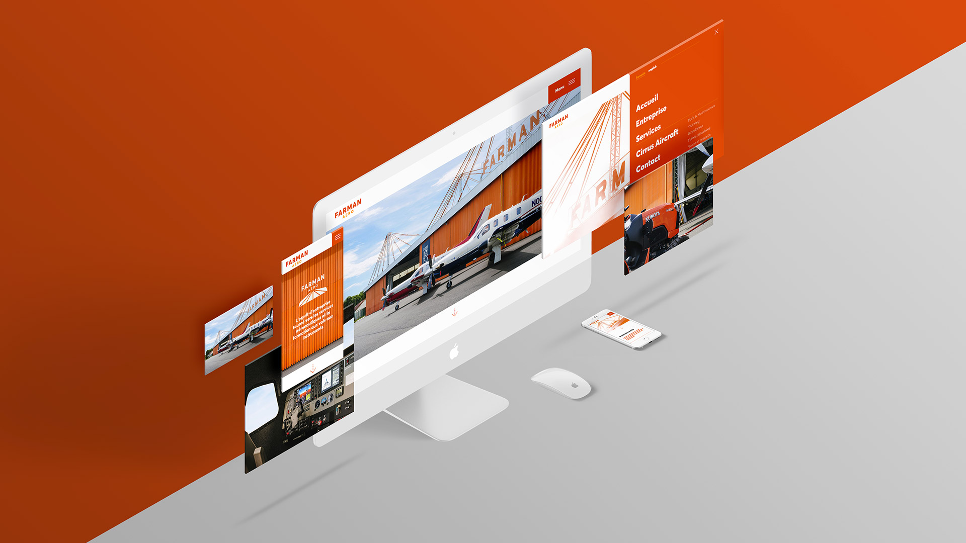 Mockup du site Farman Aero