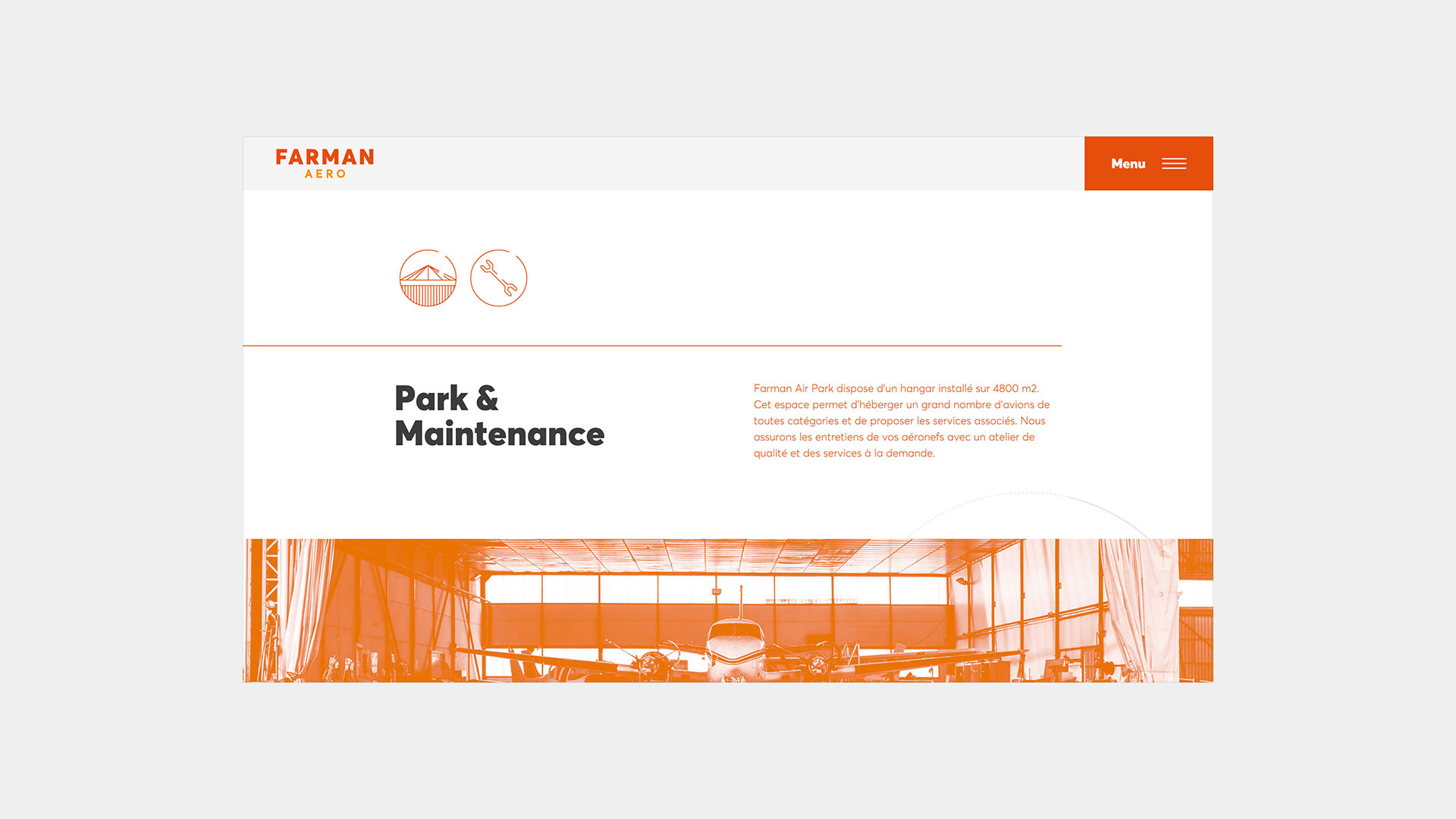 Interface du site Farman Aero