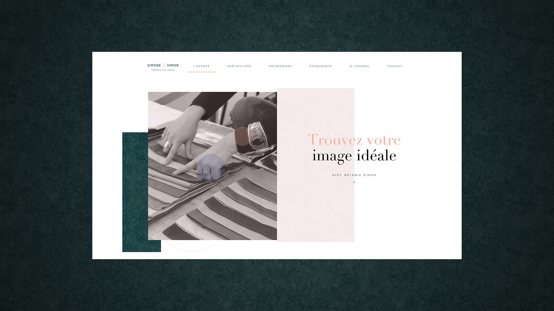 Interface du site Simone & Simon