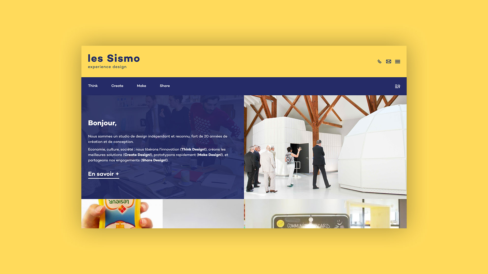 Interface du site Les SISMO